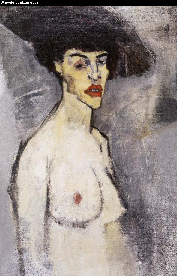 Amedeo Modigliani Female nude with hat